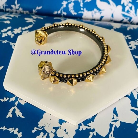 💜 Stella & Dot Artemis Cuff Lionhead Studs Edgy - Picture 6 of 13